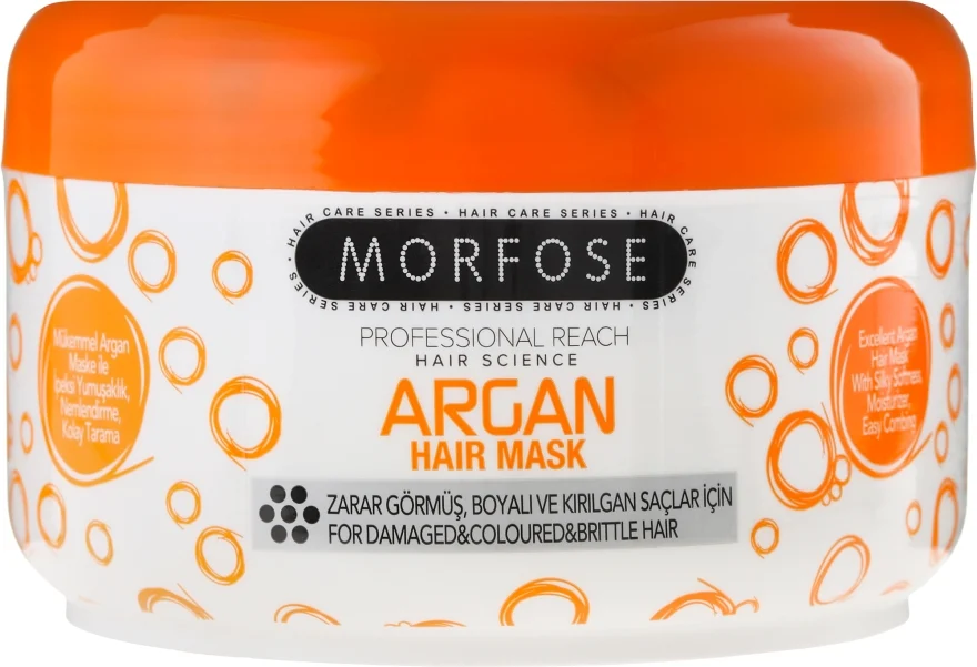 Maschera all'olio di argan per capelli danneggiati, tinti e fragili