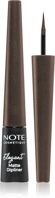 Note Cosmetique Elegant Matte Dipliner eyeliner liquido con finish matte colore 02 Coffee Brown 2,5 ml