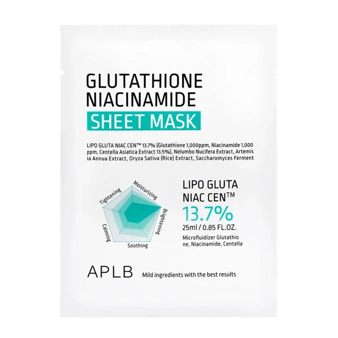 Aplb Glutatione Niacinamide Maschera in Tessuto Illuminante 25ml