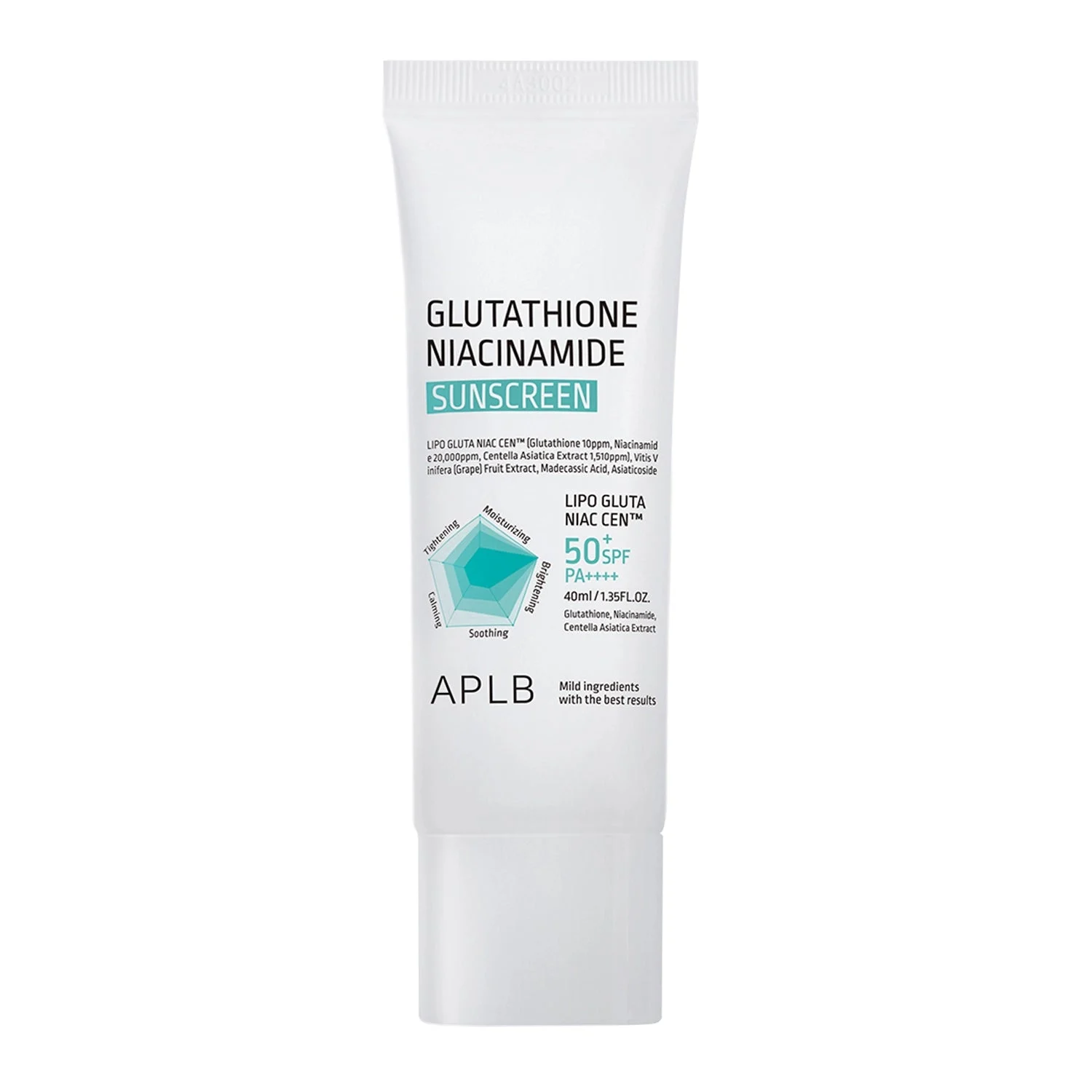 Aplb Glutatione Niacinamide Protezione Solare SPF50+ Illuminante 40ml