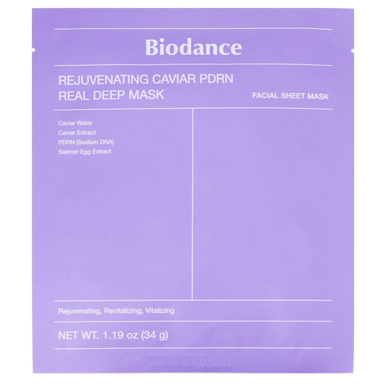 Biodance Rigenerante Caviar PDRN Real Deep Maschera Viso 34g