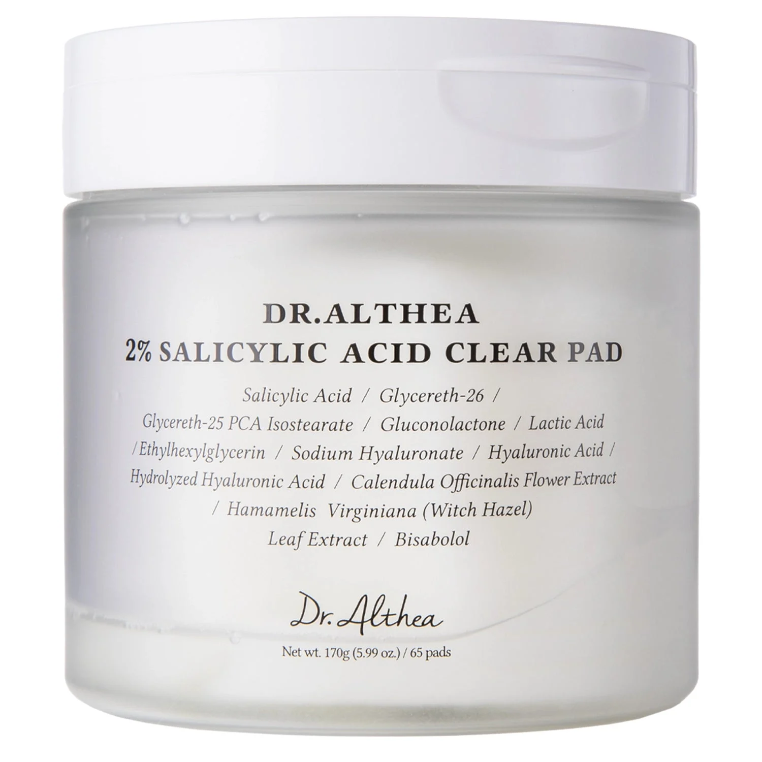 Dr. Althea 2% Acido Salicilico Clear Pad Esfoliante 65 pz