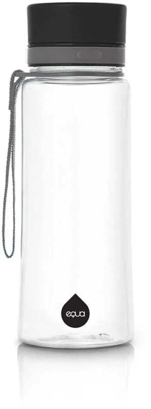 Equa Plain bottiglia per l’acqua colore nero 600 ml