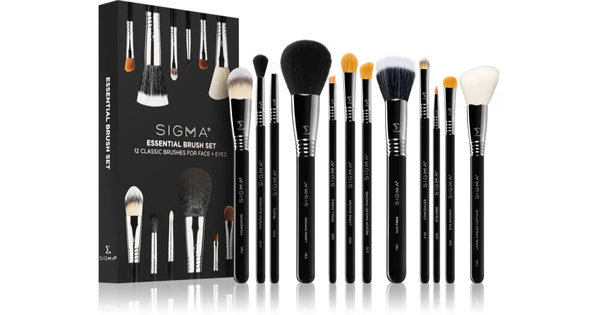 Sigma Beauty Essential set di pennelli per viso e occhi 12 pezzi