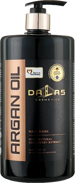 Maschera per capelli con estratto naturale di mirtillo rosso e olio di Argan