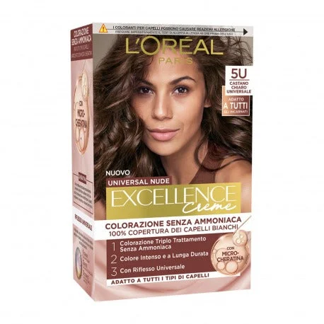 L Oreal Paris Excellence Universal Nude Colorazione Permanente Senza Ammoniaca N.5U Castano Chiaro Universale