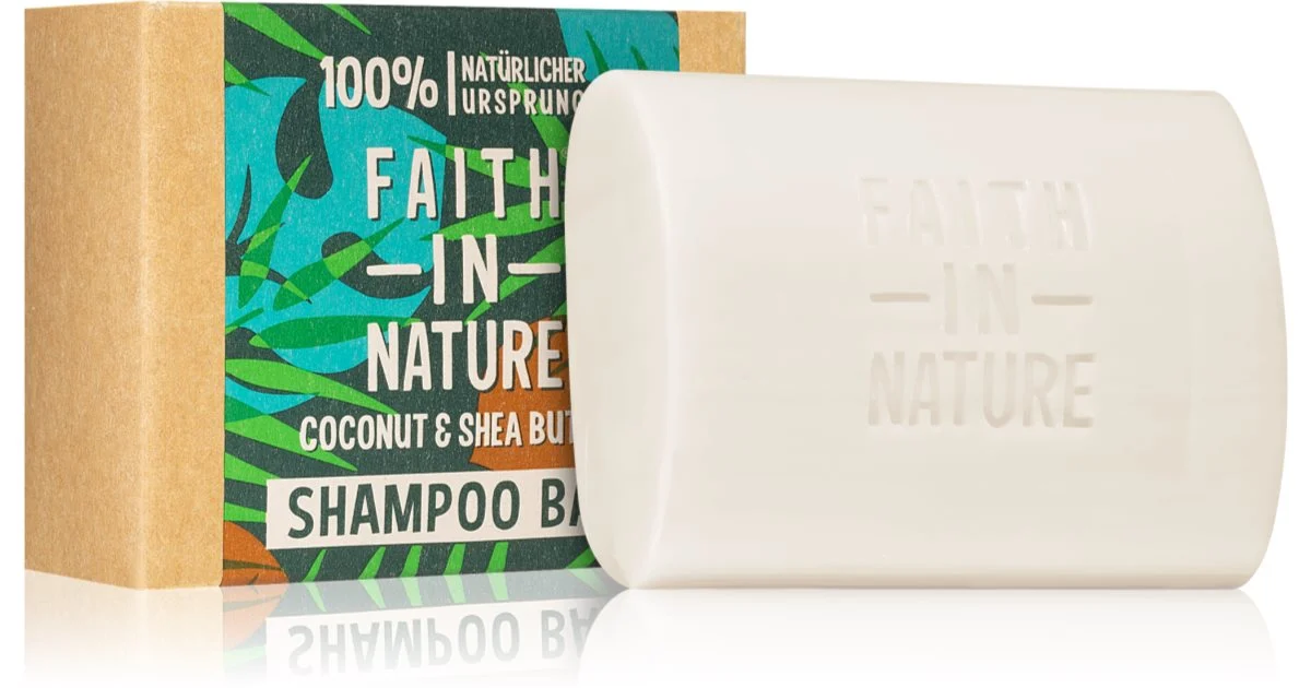 Faith In Nature Shampoo Al Cocco E Burro Di Karité Solido Organico Per Idratazione E Brillantezza 85 G