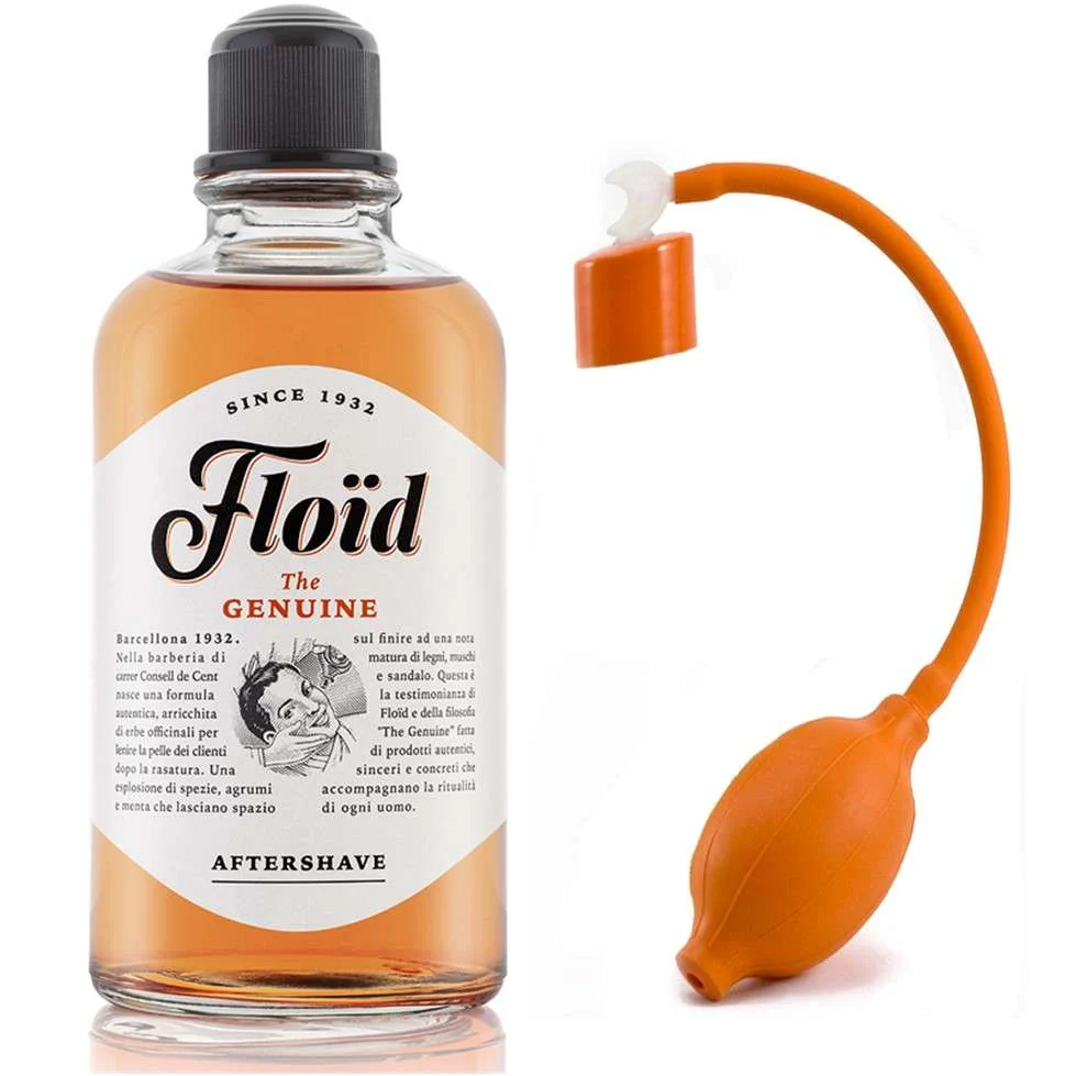 FLOID THE GENUINE AFTERSHAVE NUOVA FORMULA 400 ML. + SPRUZZATORE ARANCIO