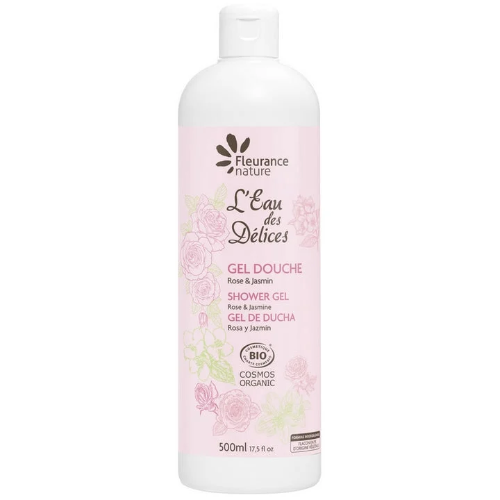 Fleurance Nature Gel Douche - Rose & Jasmin - BIO 500 ml