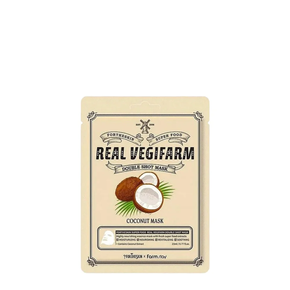 Maschera Fortheskin Super Food Real Vegifarm Double Shot al cocco