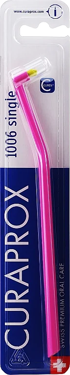 Spazzolino ciuffo singolo "Single CS 1006", rosa-giallo
