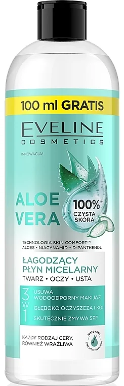 Acqua micellare con aloe vera 3 in 1