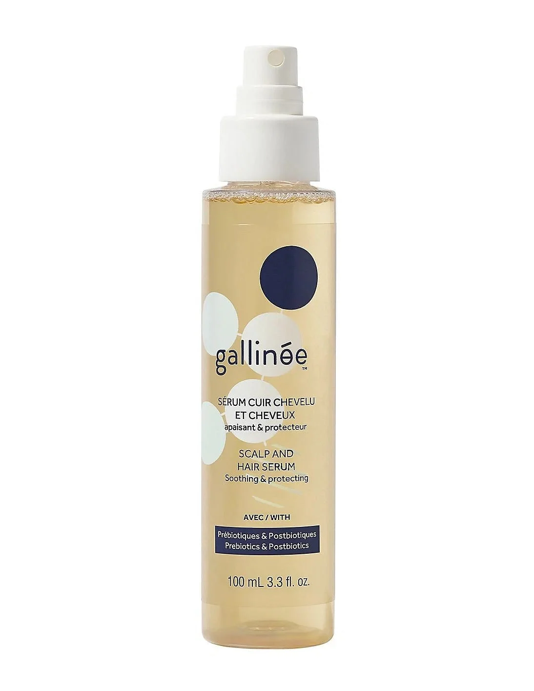 Gallinee, Prebiotici e Postbiotici, Siero per Capelli, Lenitivo, 100 ml