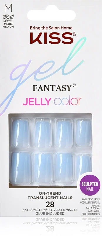 KISS Gel Fantasy Jelly Color Unghie finte Jelly Crushin 28 pezzi