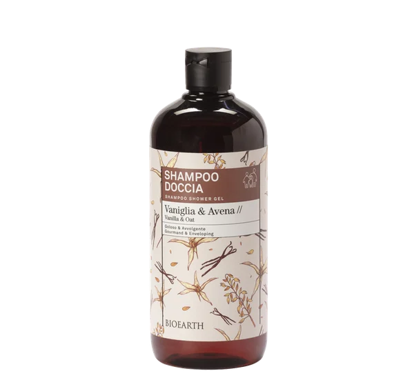 Bioearth Shampoo Doccia 2in1 Vaniglia e Avena 100 ml Formato famiglia