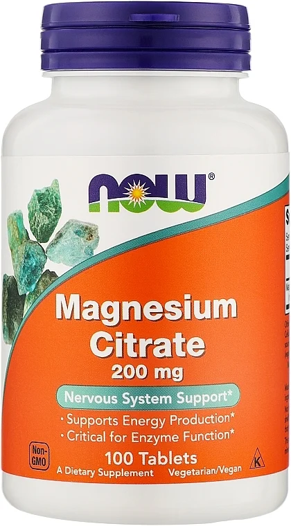 Minerali Citrato di Magnesio, 200 mg.