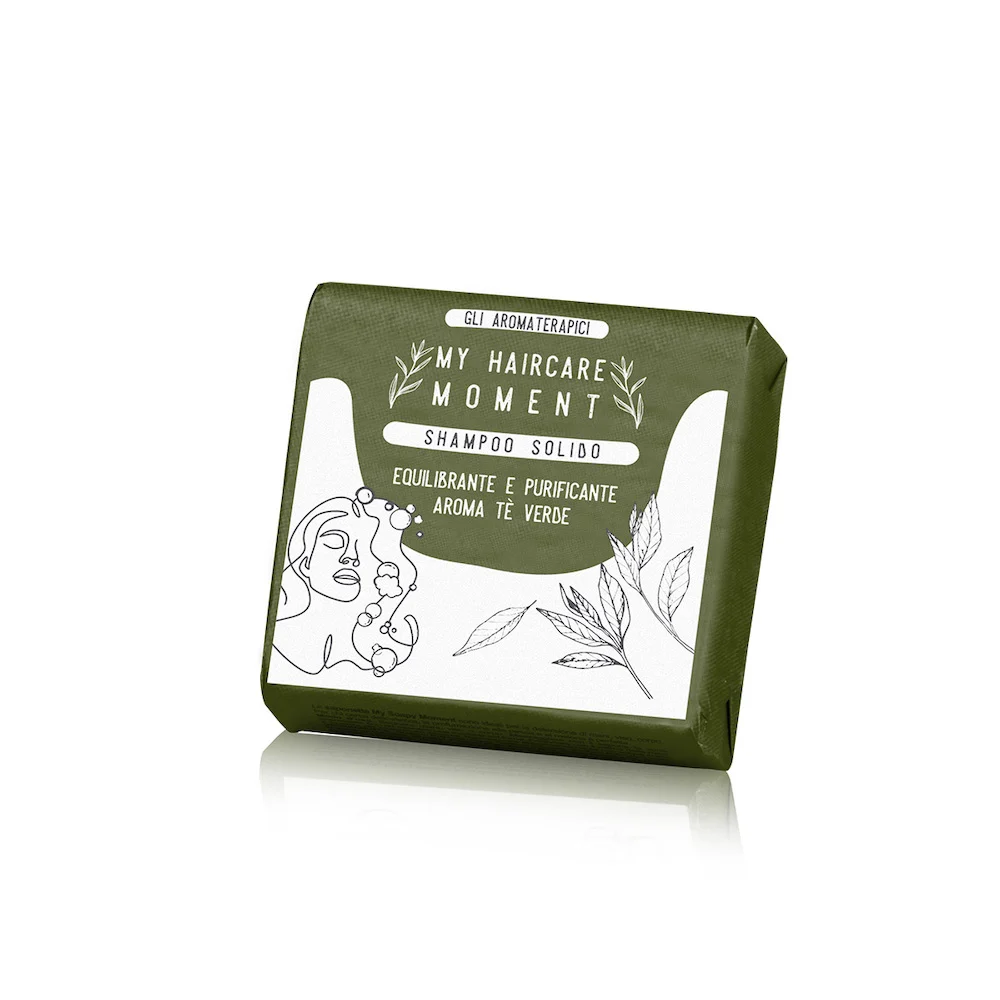 LABOR SHAMPOO SOLIDO EQUILIBRANTE E PURIFICANTE AROMA TE VERDE H099