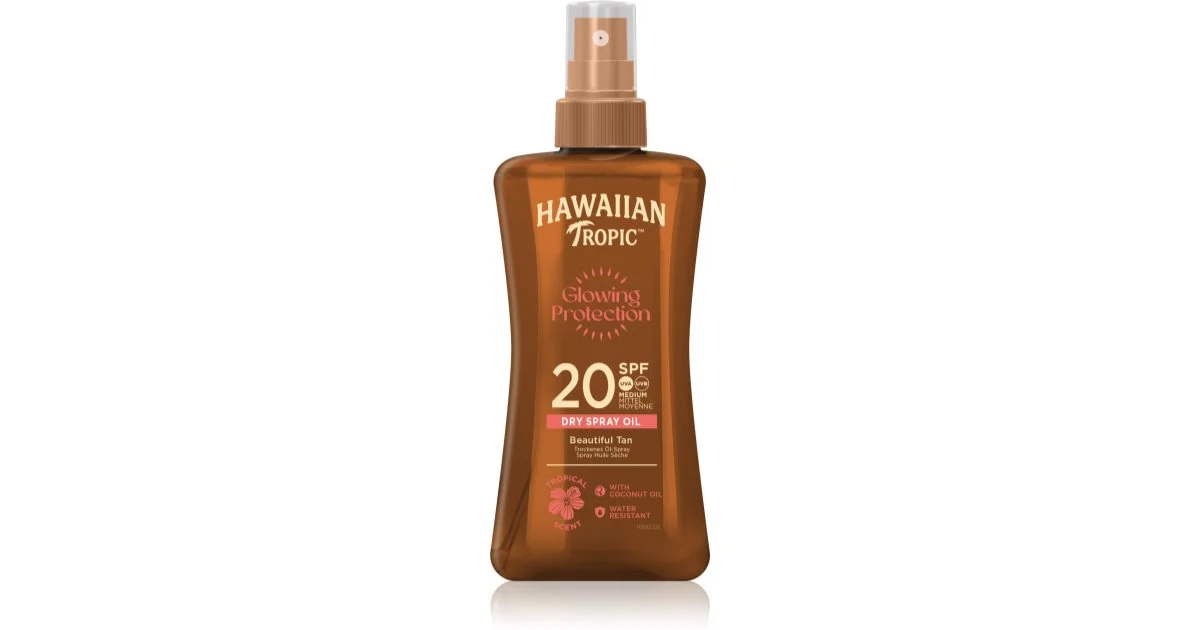 Hawaiian Tropic Olio Spray Secco Protettivo Spf20 Medio 200ml