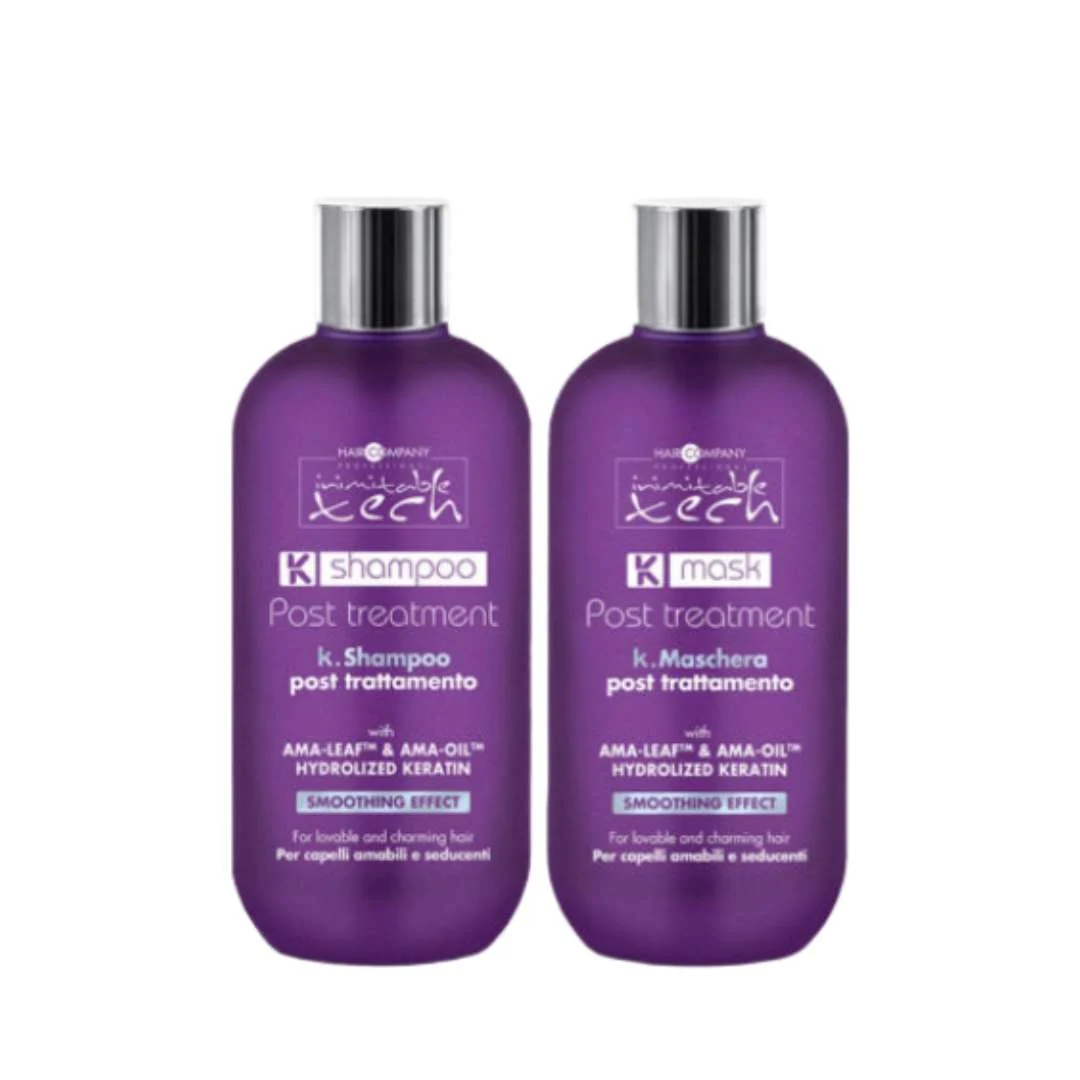 INIMITABLE TECH K.SHAMPOO POST TRATTAMENTO 250 ML. + K.MASCHERA POST TRATTAMENTO 250 ML.