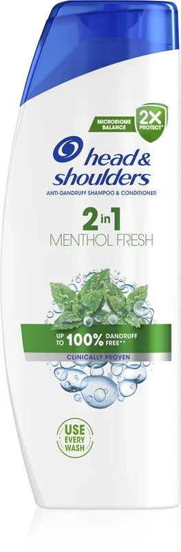 Head & Shoulders Menthol Fresh 2In1 Shampoo E Balsamo 2 In 1 Contro La Forfora 400 Ml