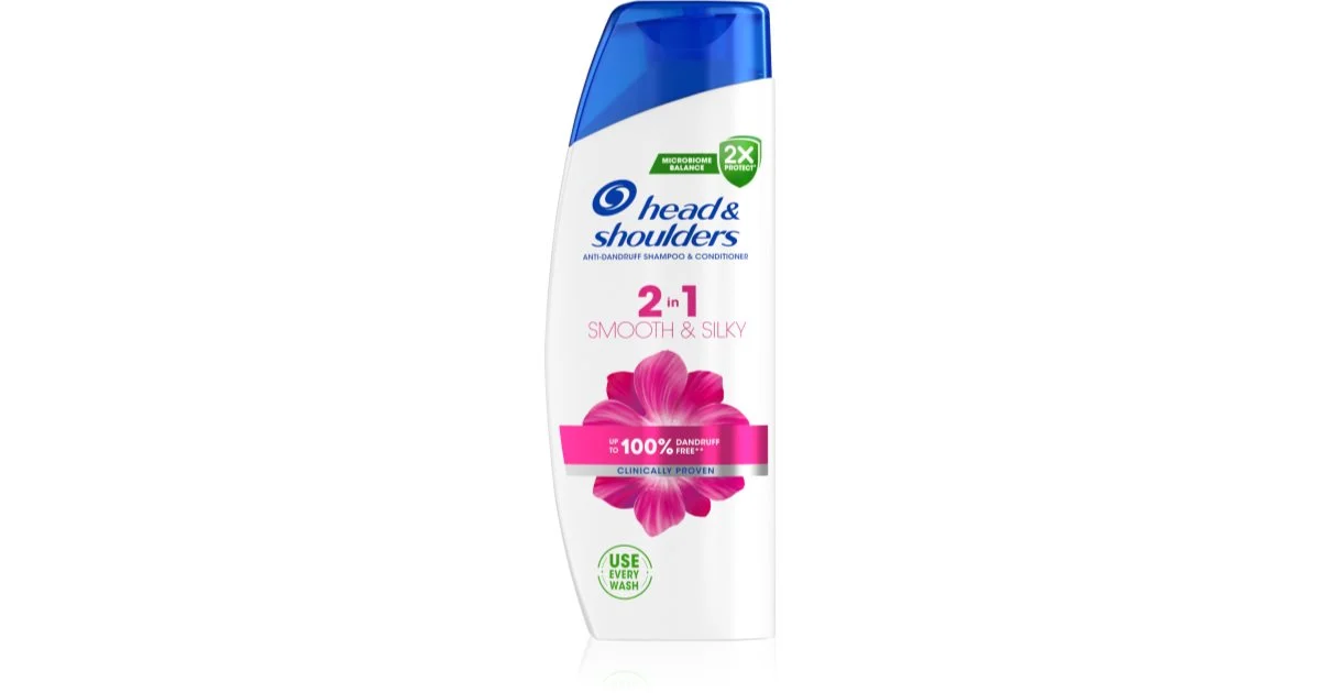 Head & Shoulders Smooth & Silky Shampoo Antiforfora 2 In 1 330 Ml