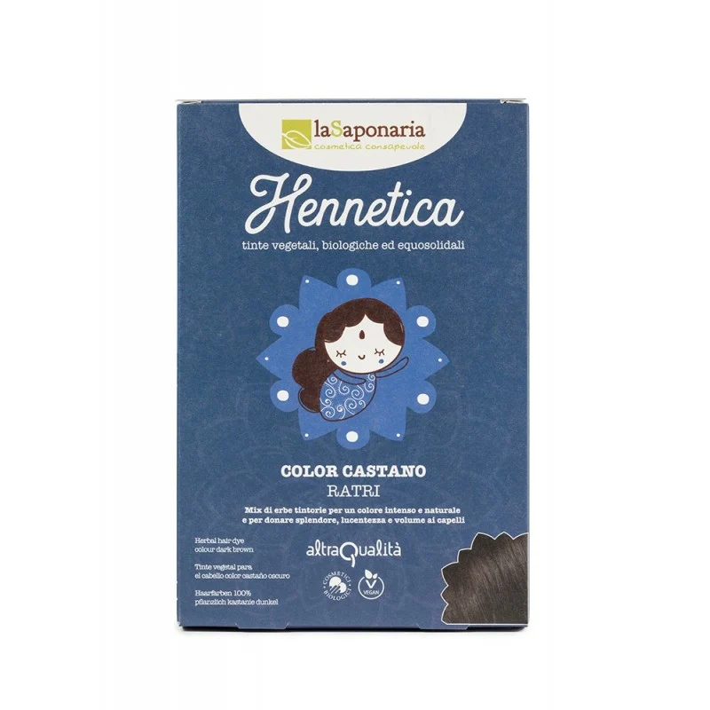 LA SAPONARIA Hennetica – Ratri Tinta Vegetale Color Castano Scuro
