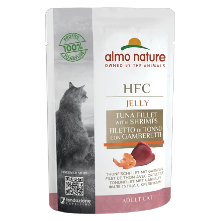 Almo nature HFC Jelly Filetto di Tonno con Gamberetti - 55GR