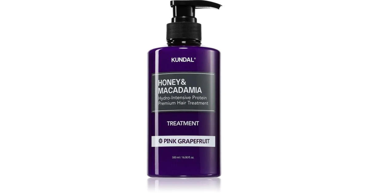 KUNDAL Honey & Macadamia Pink Grapefruit trattamento idratante intensivo per capelli rovinati e secchi 500 ml