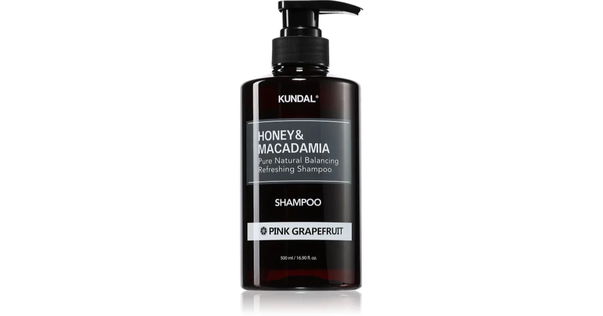 KUNDAL Honey & Macadamia Pink Grapefruit shampoo naturale per capelli rovinati e secchi 500 ml