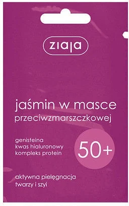 Maschera viso e collo antirughe al gelsomino 50+