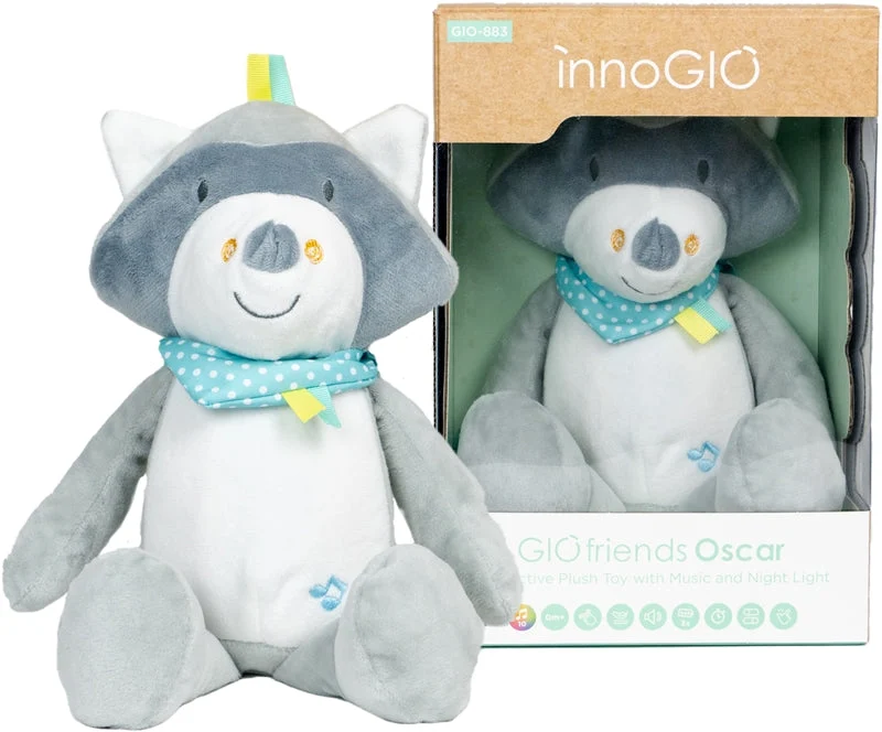 innoGIO GIOfriends Interactive Plush Toy doudou per la nanna con melodia Oscar