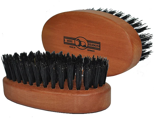 Spazzola da barba in legno di pera, 9,2 x 3,0 cm