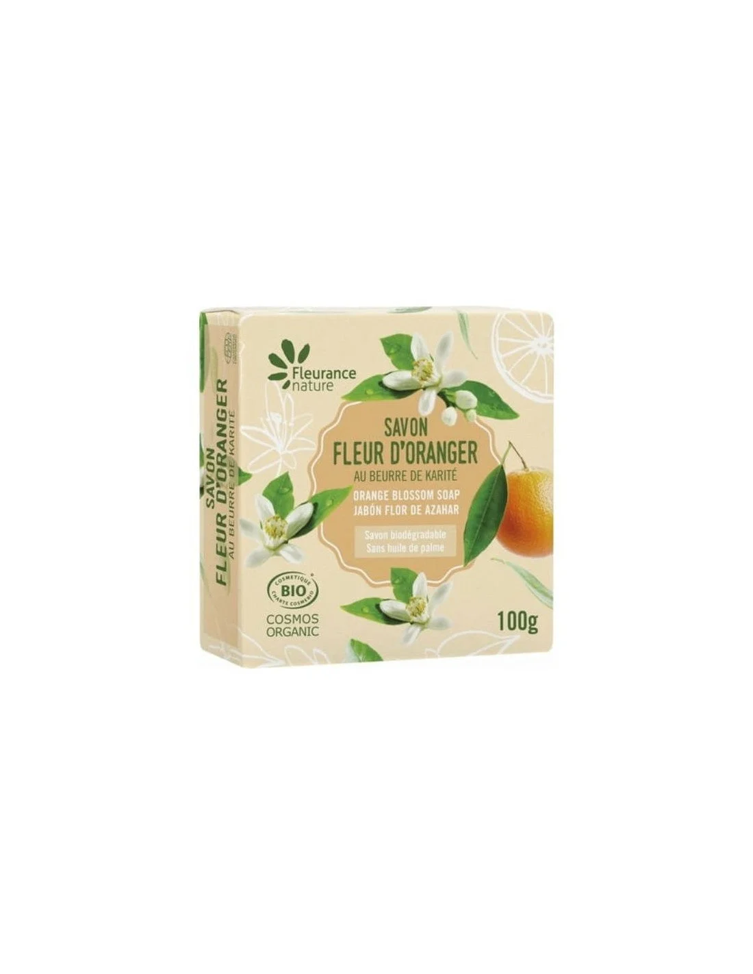 Fleurance Nature Sapone di Fiore d'Arancio al Burro di Karitè Bio 100g