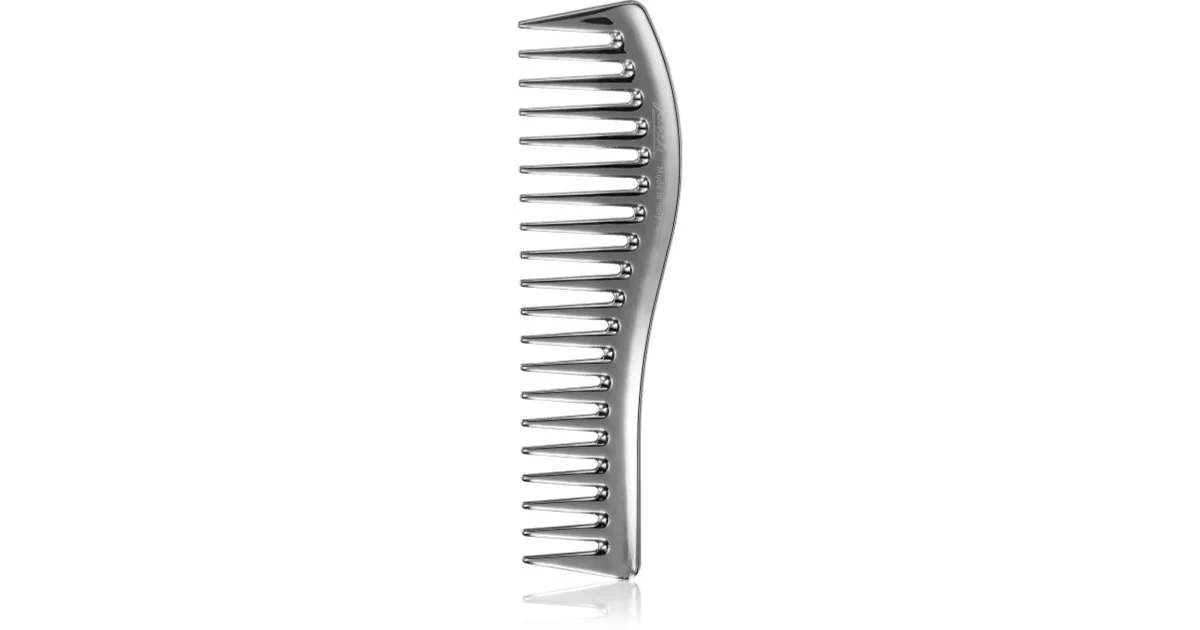 Janeke Chromium Line Wavy pettine per capelli per l’applicazione di prodotti in gel 18,5 x 5 cm