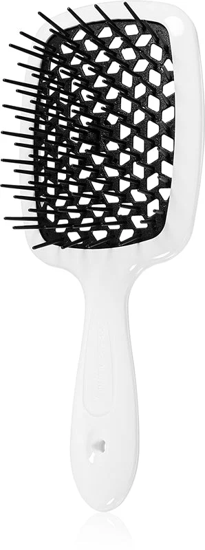 Janeke Superbrush piccola spazzola piatta 17,5 x 7 x 3 cm bianca e nera