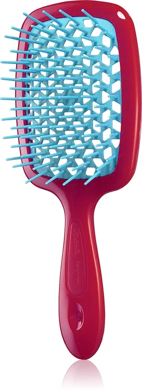 Janeke Superbrush spazzola piatta grande per capelli fucsia verde