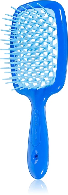 Janeke Superbrush spazzola piatta grande per capelli 20,3 x 8,5 x 3,1 cm blu e azzurro