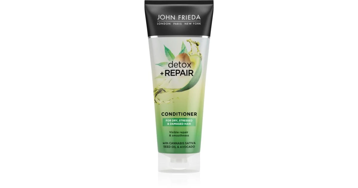 John Frieda Detox & Repair Balsamo Detergente Detossinante Per Capelli Rovinati 250 Ml