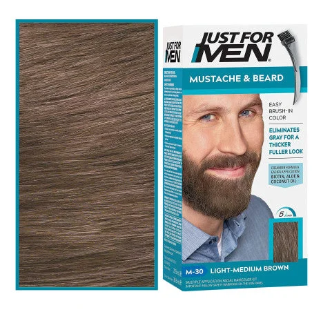 Just For Men Color Gel - sgrassatore per capelli da uomo in gel, 28g M30 | Marrone medio chiaro