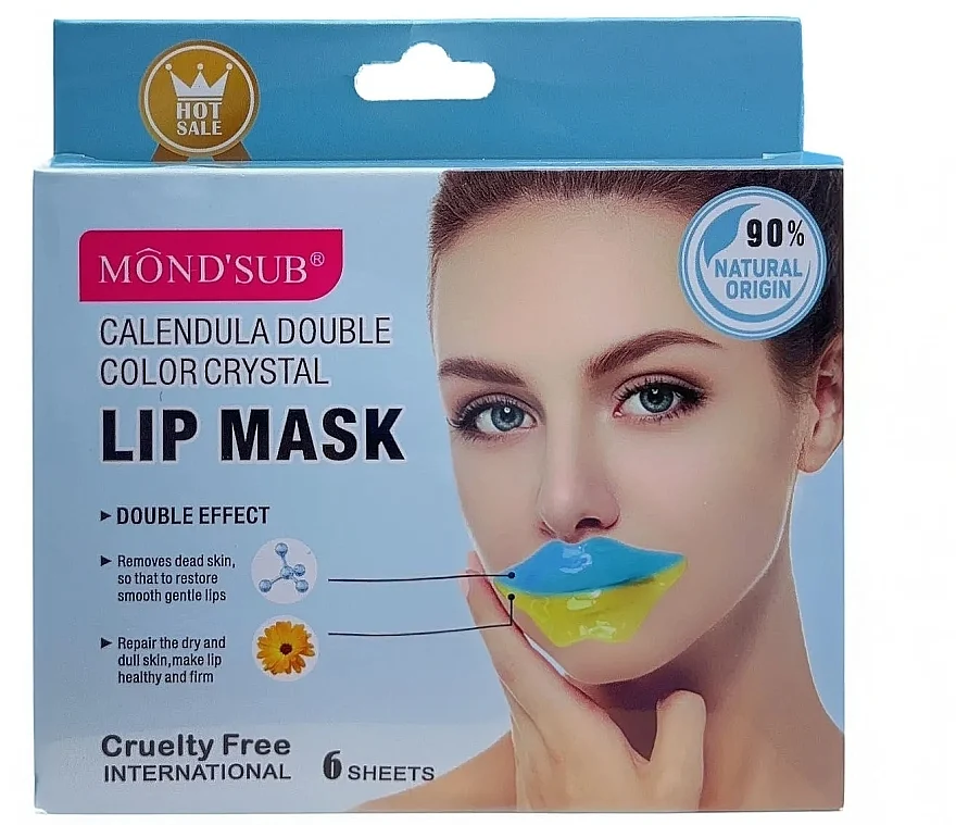 Maschera per labbra a doppio cristallo 'Calendula'