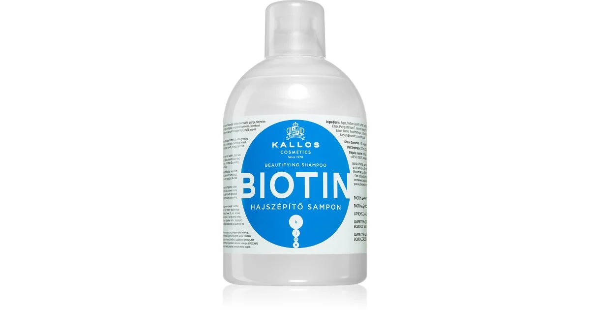 Kallos Shampoo abbellente alla biotina - 1000 ml