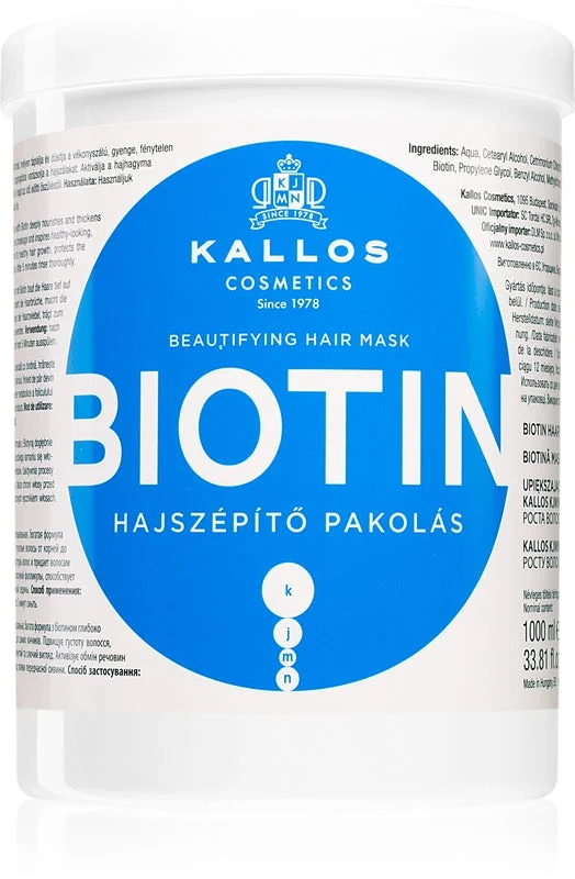 Kallos Maschera per capelli abbellente alla biotina - 1000 ml