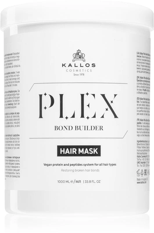 Kallos Plex Maschera Per Capelli Rigenerante Per Capelli Rovinati, Trattati Chimicamente 1000 Ml