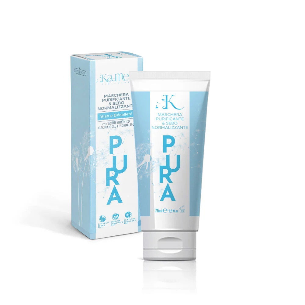KAMELÌ Pura – Maschera Purificante e Sebonormalizzante Viso e Décolleté