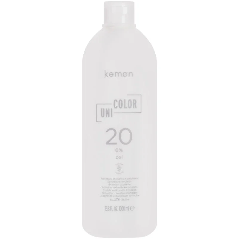 Kemon Uni Color Oxi – attivatore ossidante per tinture per capelli Kemon Kramer, 1000 ml 20 VOL
