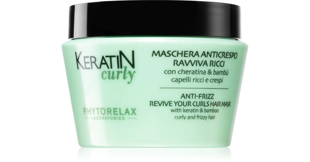 Phytorelax Laboratories Keratin maschera per capelli ribelli e ricci contro i capelli crespi 250 ml