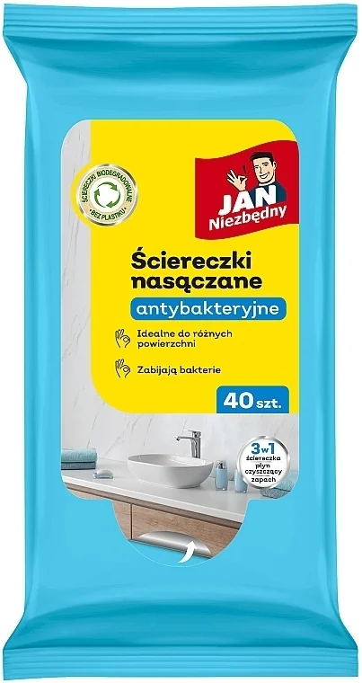 Salviette umidificate antibatteriche, universali, 40 pz.