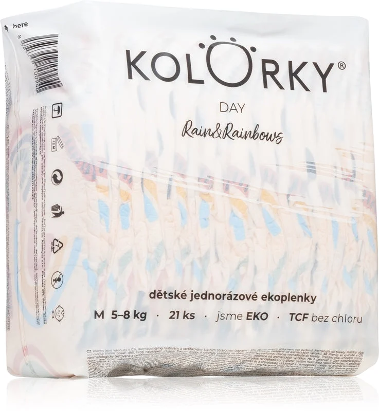 Kolorky Day Rain&Rainbow pannolini ECO usa e getta taglia M 5-8 Kg 21 pezzi