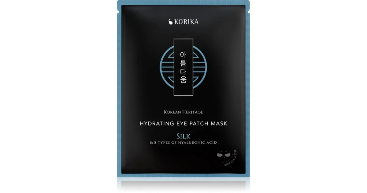 KORIKA Korean Heritage Silk & 8 Types of Hyaluronic Acid maschera idratante per il contorno occhi 2 pezzi