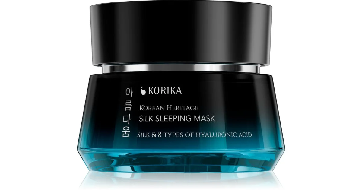 KORIKA Korean Heritage Silk & 8 Types of Hyaluronic Acid Silk Sleeping maschera idratante e nutriente viso per la notte 50 ml